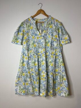 NWT Avara Evan Dress Black Tiered Ruffle Cotton Long Sleeve Flowy Casual XXXL